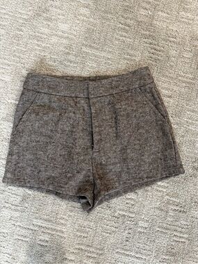 Women's Tweed-Look Grey Dress Shorts size XS